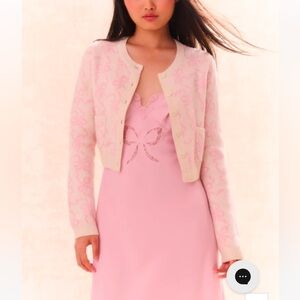 LoveShackfancy Veronika Bow Print Cardigan